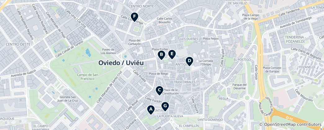Mapa Editor's Choice: Oviedo