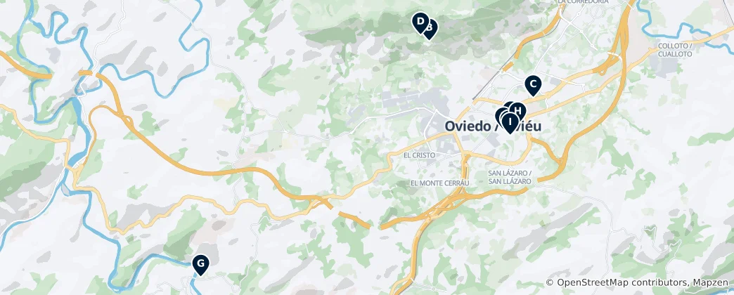 Map of Historic Oviedo Heritage