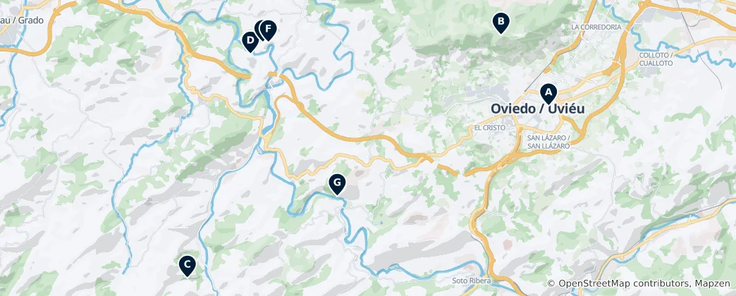 Map of Nature and Scenic Views