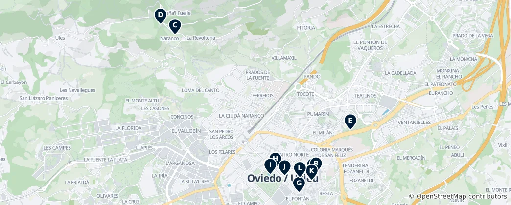 Mapa Oviedo Essentials