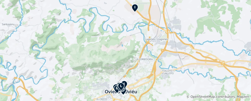 Mappa di Sculptures and Public Art