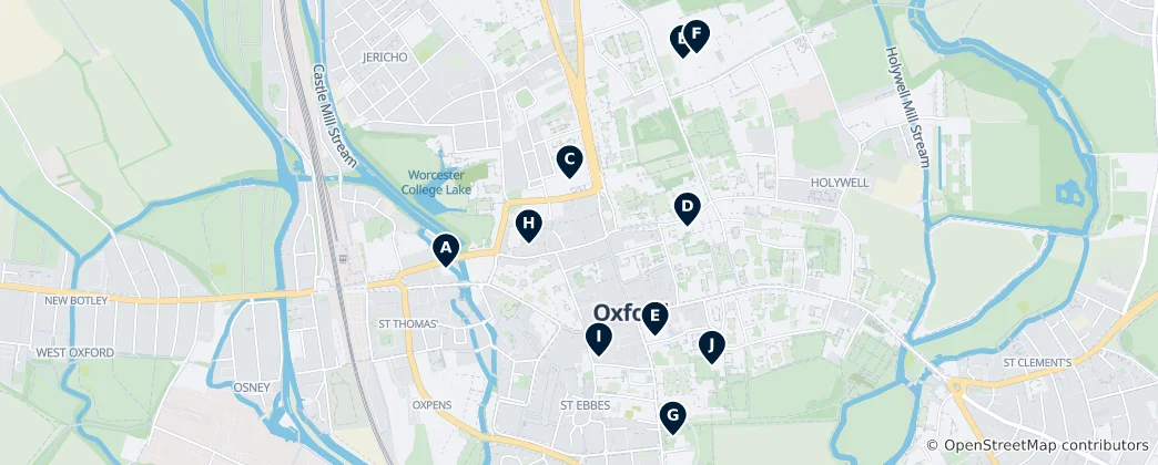 Mappa di Oxford's Museums & Galleries