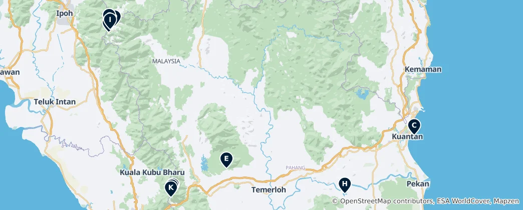 Mappa di Pahang Essentials