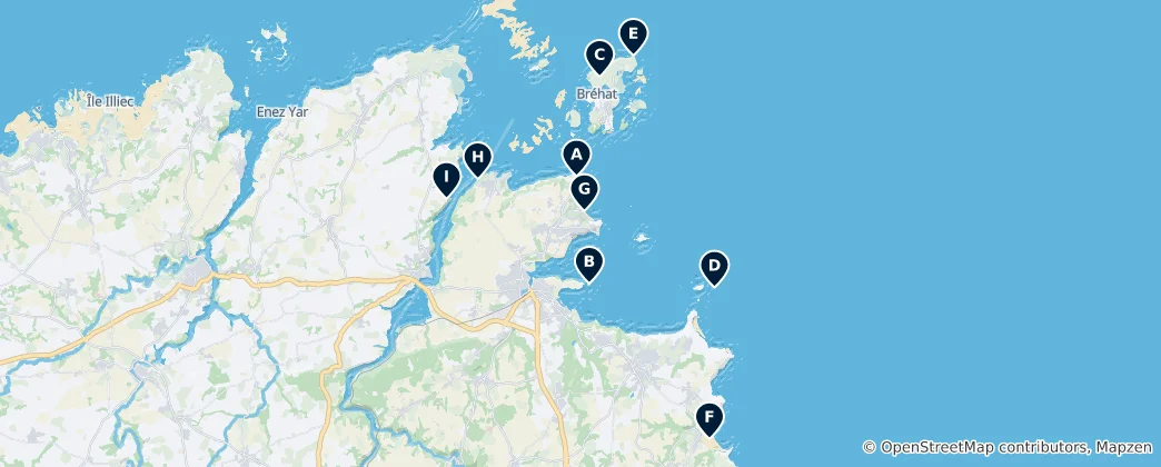 Mapa Coastal Gems of Brittany