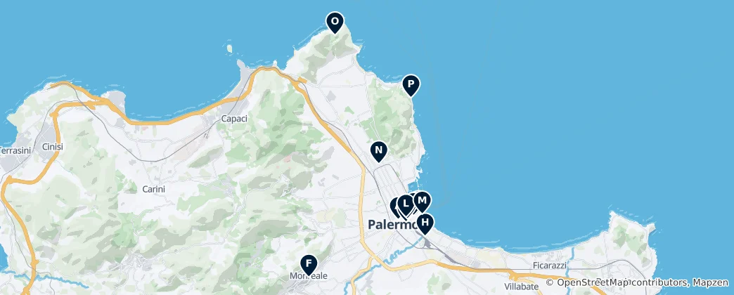 Map of Palermo's Architectural Wonders