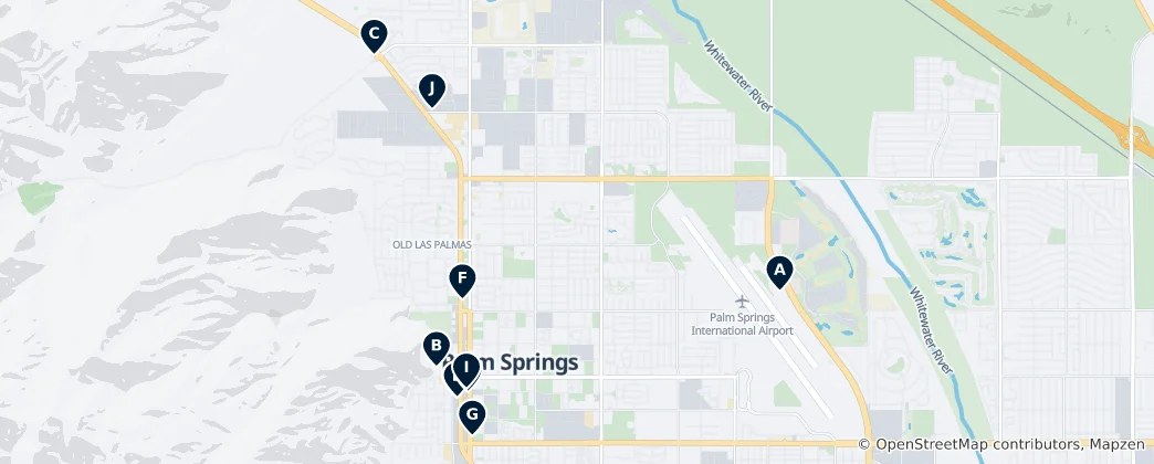 Map of Palm Springs Museums & Galleries