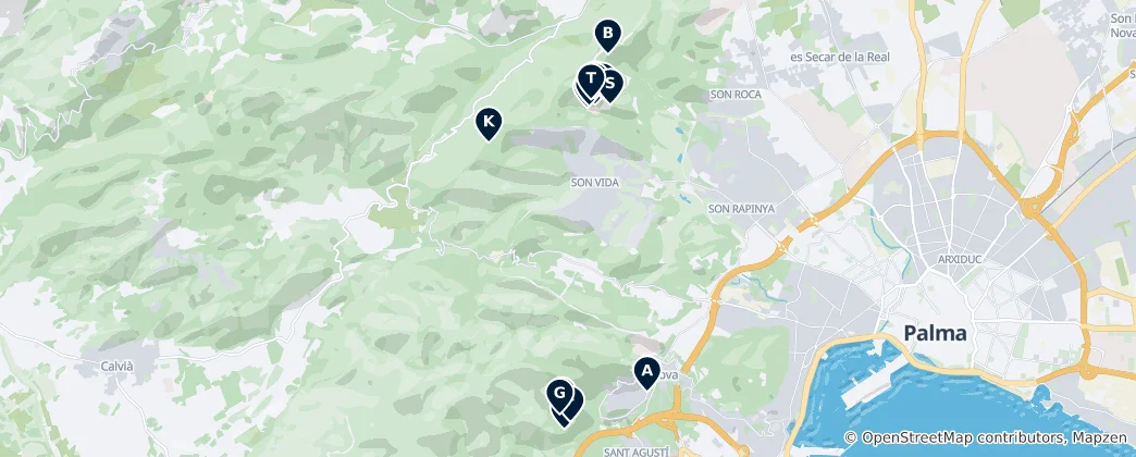 Mapa Mallorca's Best Caves
