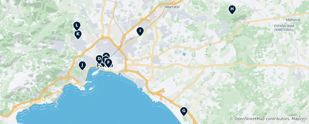 Mapa Palma's Sacred Sites
