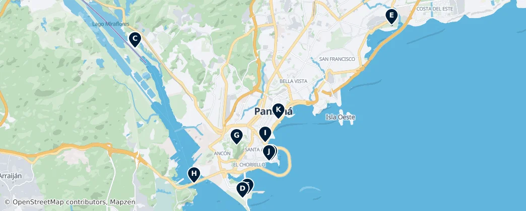 Distrito de Panamá Essentials — Carte