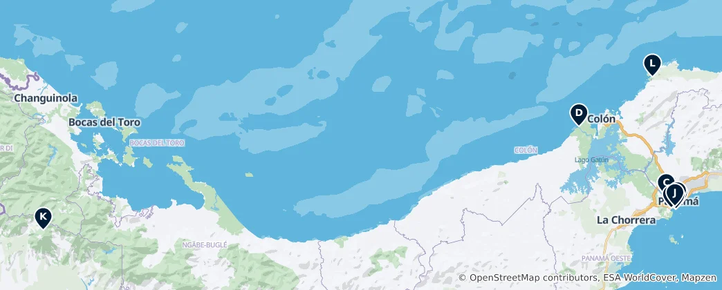 Map of Panamá's Absolute Essentials