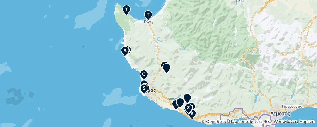 Map of Ancient Ruins and Archaeological Sites