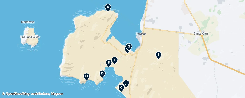Map of Paracas National Reserve Essentials