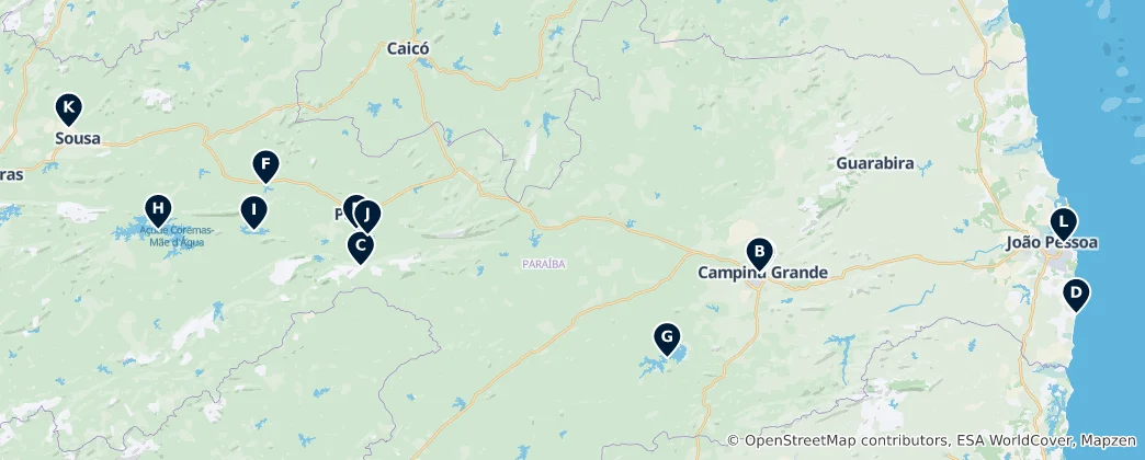 Mapa Parks, Reservoirs & Viewpoints