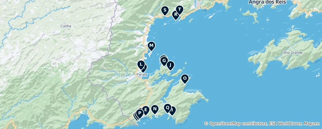 Mapa Best Beaches
