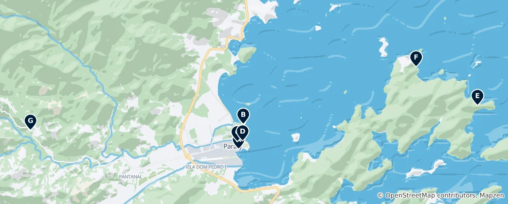 Mapa Paraty's Hidden Gems