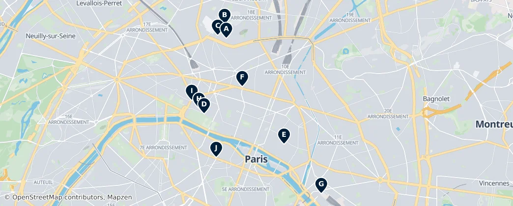 Historic Restaurants & Cafes — Térkép