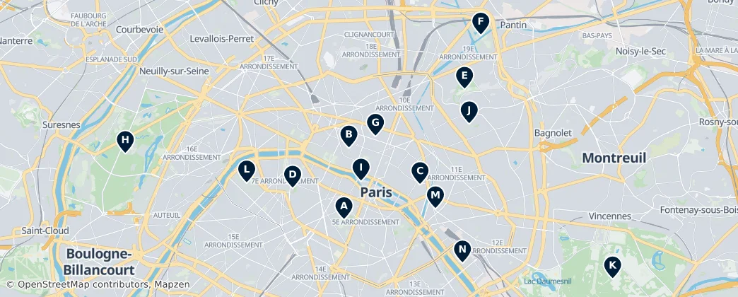 Parks & Gardens — Térkép
