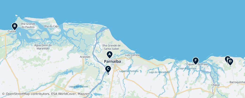 Hidden Gems of Parnaíba — Kaart