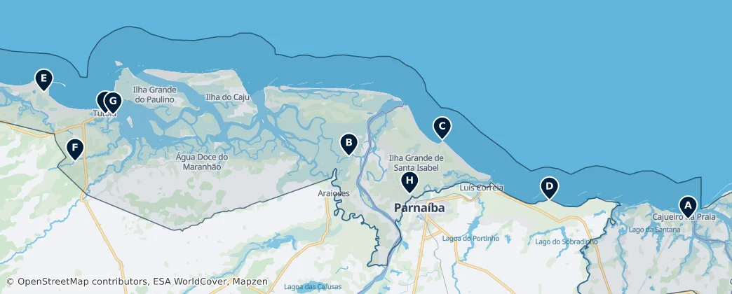 Highlights of Parnaíba and Tutóia — Mapa