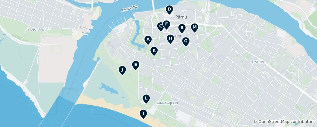 Mappa di Pärnu Essentials