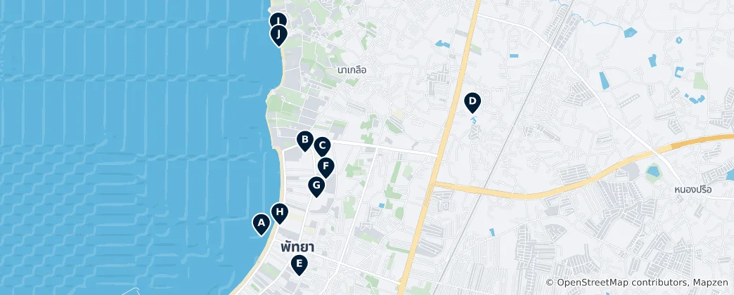 Карта Pattaya Unmissables
