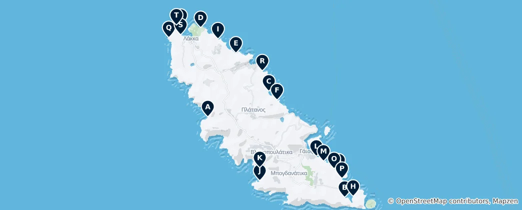 Mapa Beautiful Beaches