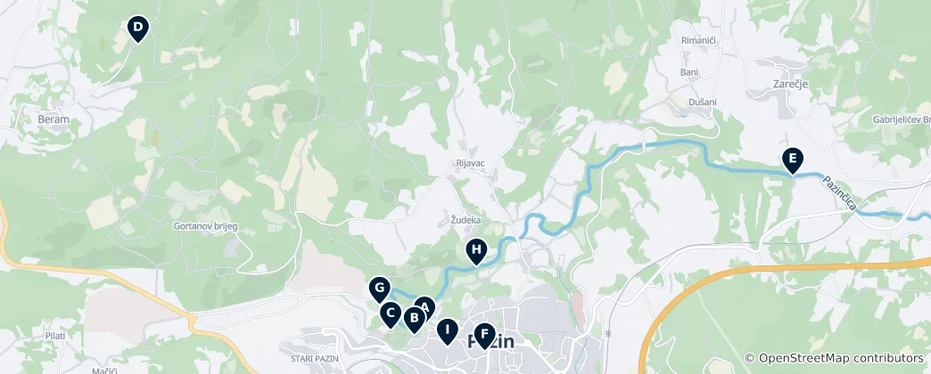 Mappa di Grad Pazin Essentials