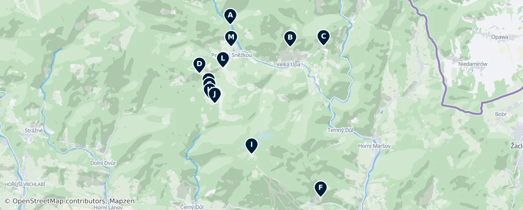 Pec pod Sněžkou Ski Lifts — Mappa