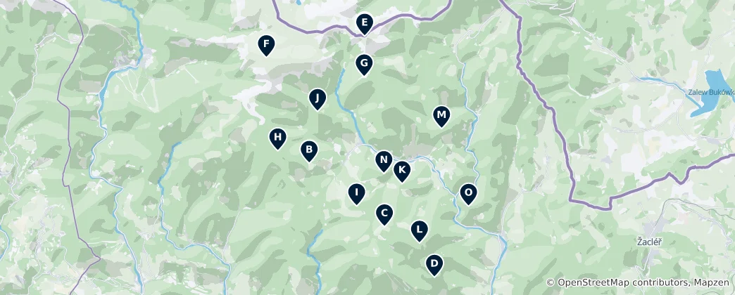 Map of Scenic Viewpoints and Peaks