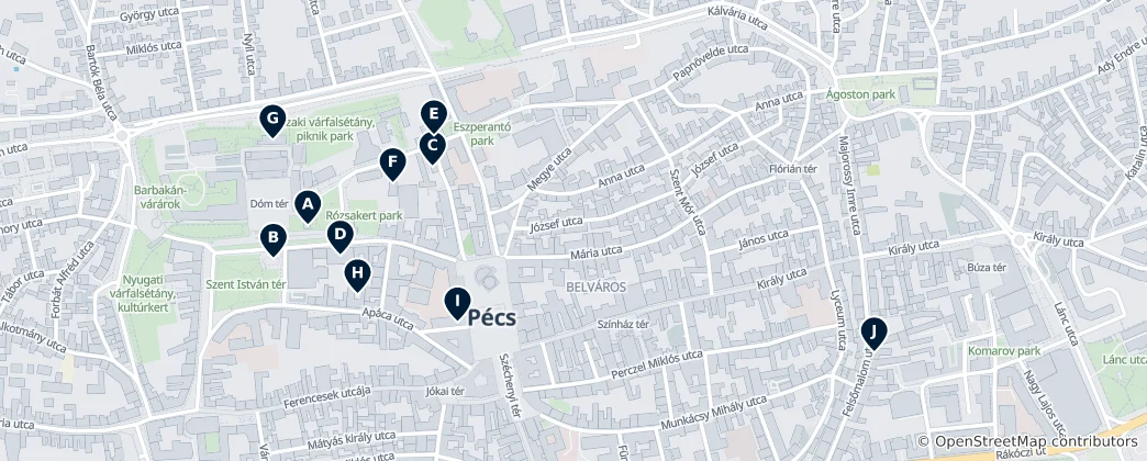 Map of Museums & Art of Pécs