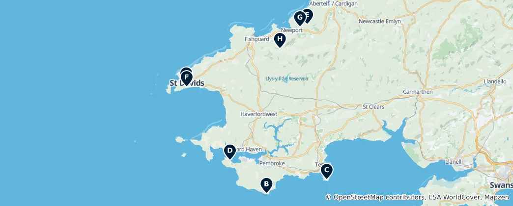 Mapa Historic Churches & Chapels