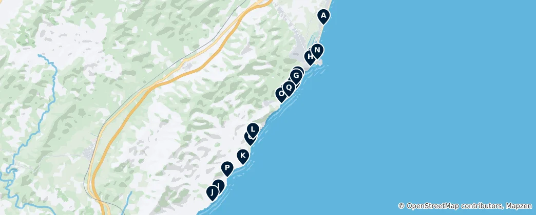 Mapa Best Beaches
