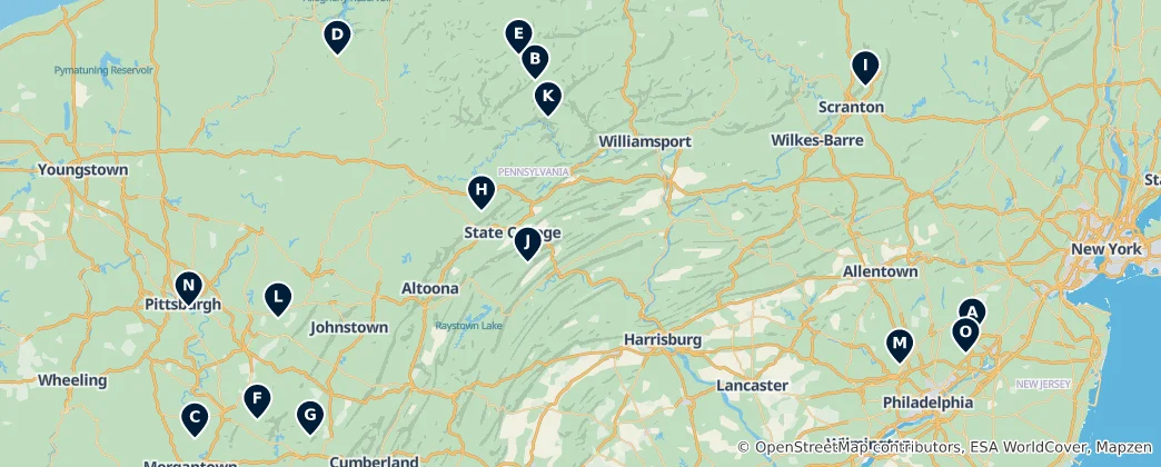 Map of Nature and Scenic Views