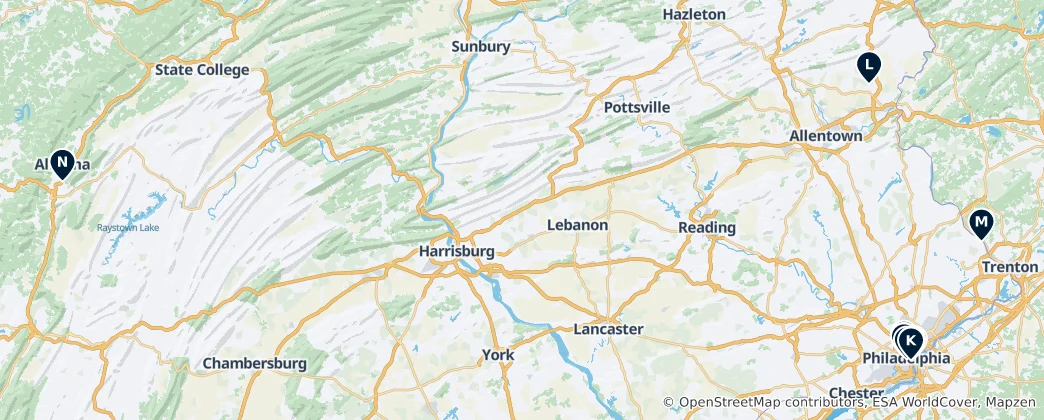 Mapa Pennsylvania Essentials