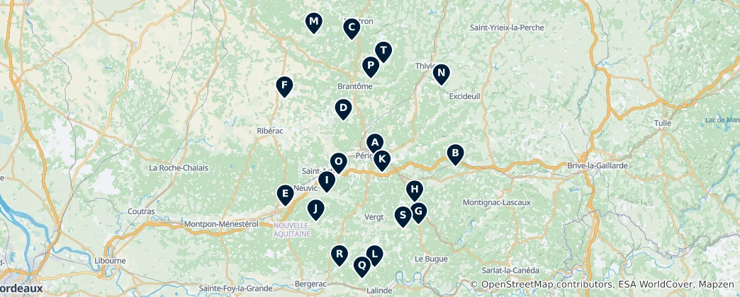 Map of Historic Churches of France