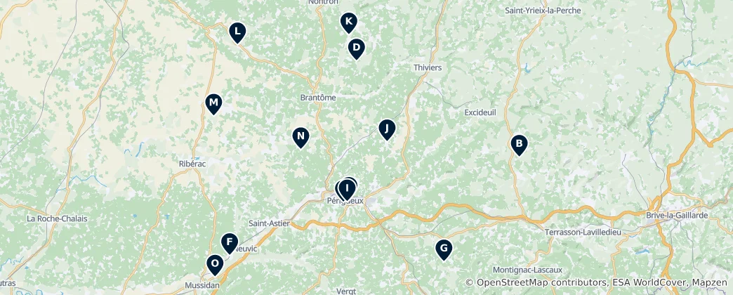 Mapa Périgord central Essentials