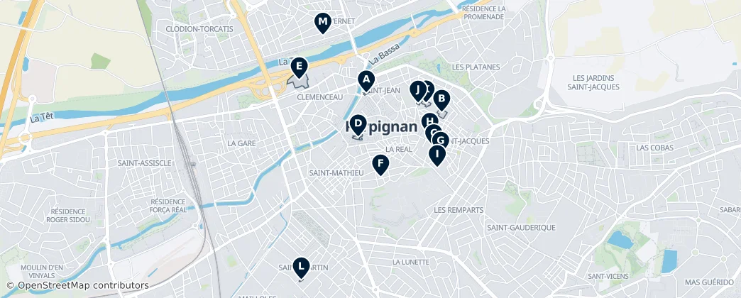 Art & Culture in Perpignan — Mapa