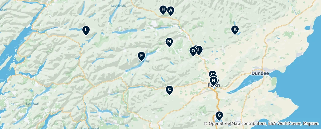 Mapa De Parques y Naturaleza Escoceses