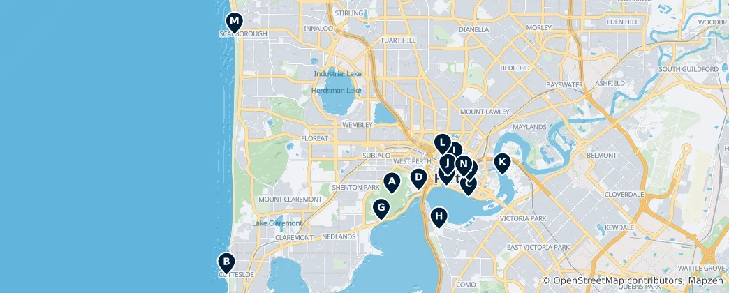 Térkép: Perth Essentials