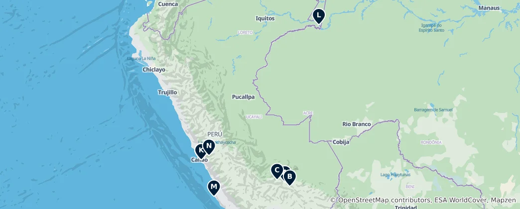 Map of Peru's Absolute Essentials