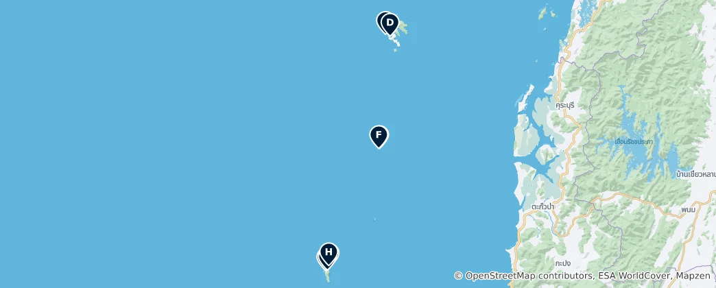 Mappa di Top Diving Spots