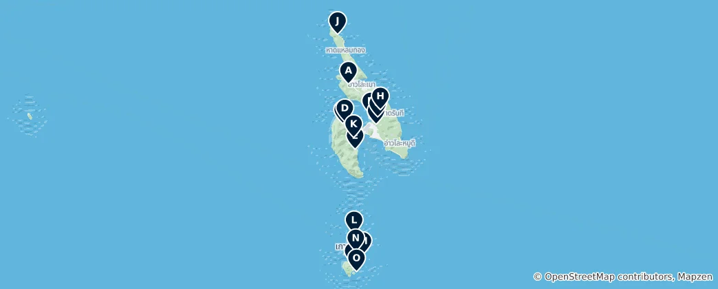 Mappa di Phi Phi Islands: Unmissable Wonders