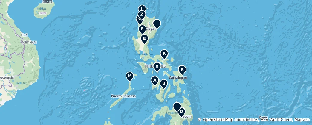 Mappa di Campsites and Alpine Huts