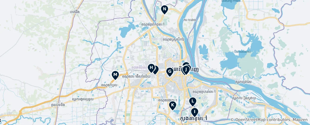 Map of Historical Monuments of Cambodia