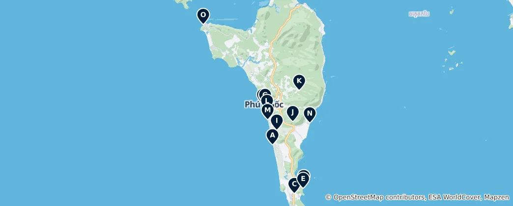 Mapa Phu Quoc Island's Absolute Essentials