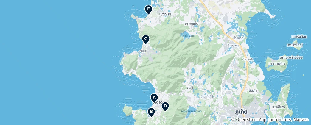 Mappa di Nightlife & Shows