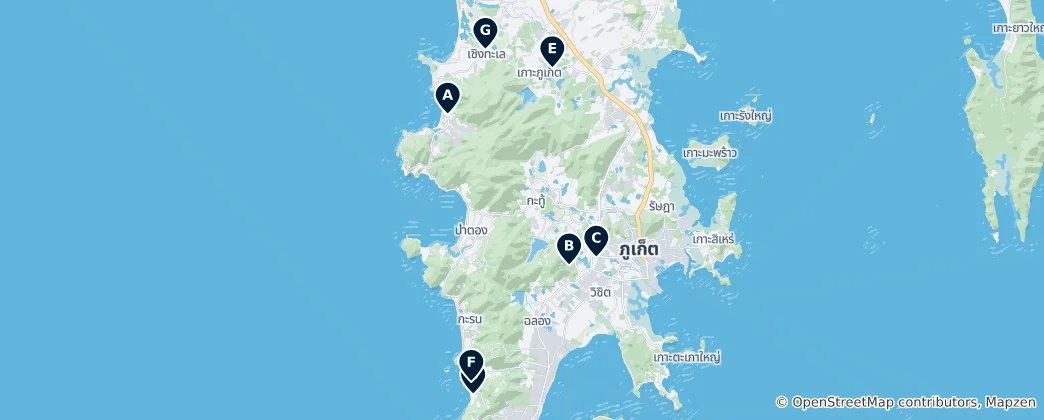 Mappa di Phuket Culinary & Culture