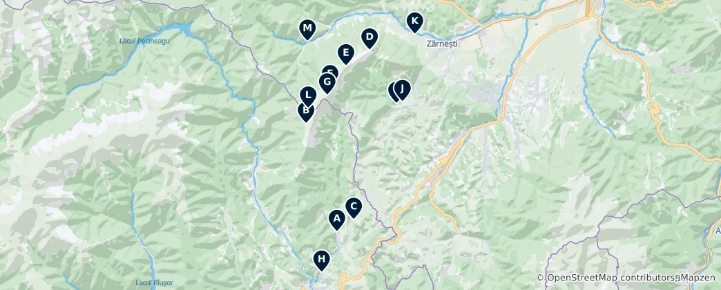 Karte von Piatra Craiului Must-Sees