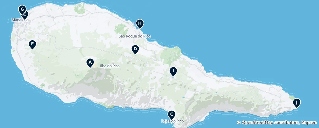 Mappa di Pico Island Essentials