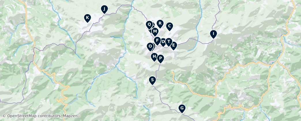 Mapa de Picos de Europa Peaks & Passes